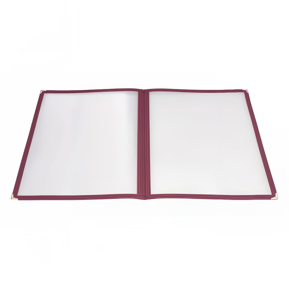 Winco PMCD-9U Double Fold Menu Cover, 9 1/2 x 12", Burgundy