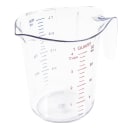 Winco PMCP-100 1 qt Measuring Cup - Polycarbonate, Clear thumbnail 2