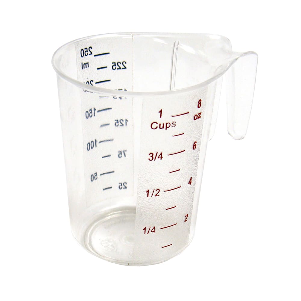 Winco PMCP-25 1 cup Measuring Cup - Polycarbonate, Clear