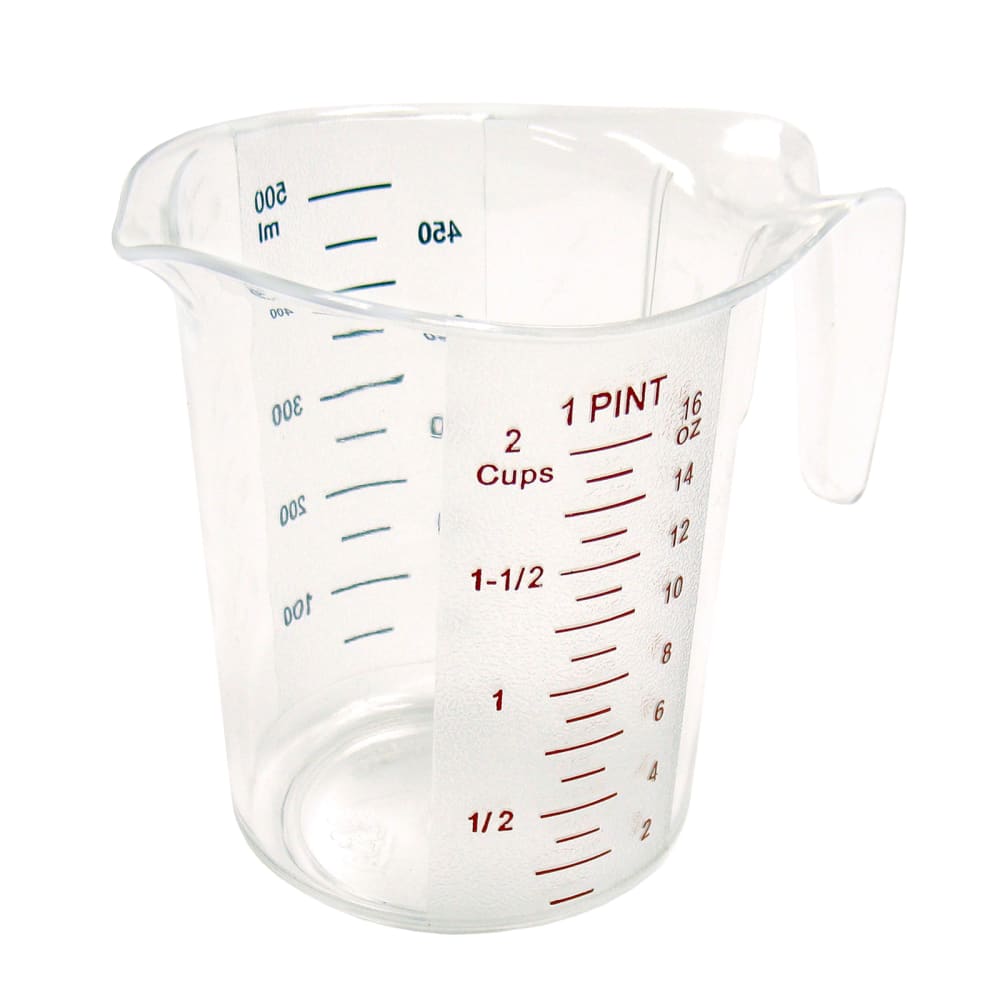 Winco PMCP-50 1 pint Measuring Cup - Polycarbonate, Clear