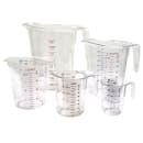 Winco PMCP-5SET 5 Piece Measuring Cup Set - Polycarbonate, Clear thumbnail 2