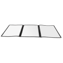 Winco PMCT-9K Tri Fold Menu Cover, 9 1/2 x 12", Black thumbnail 2