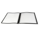 Winco PMCT-9K Tri Fold Menu Cover, 9 1/2 x 12", Black thumbnail 3
