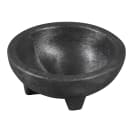 Winco PMSB-4 4 oz Molcajete Salsa Bowl, Polypropylene, Black thumbnail 3