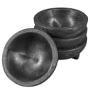 Winco PMSB-4 4 oz Molcajete Salsa Bowl, Polypropylene, Black thumbnail 5