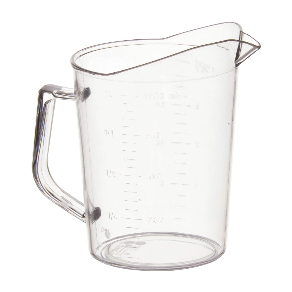 Winco PMU-100 1 qt Measuring Cup - Polycarbonate, Clear