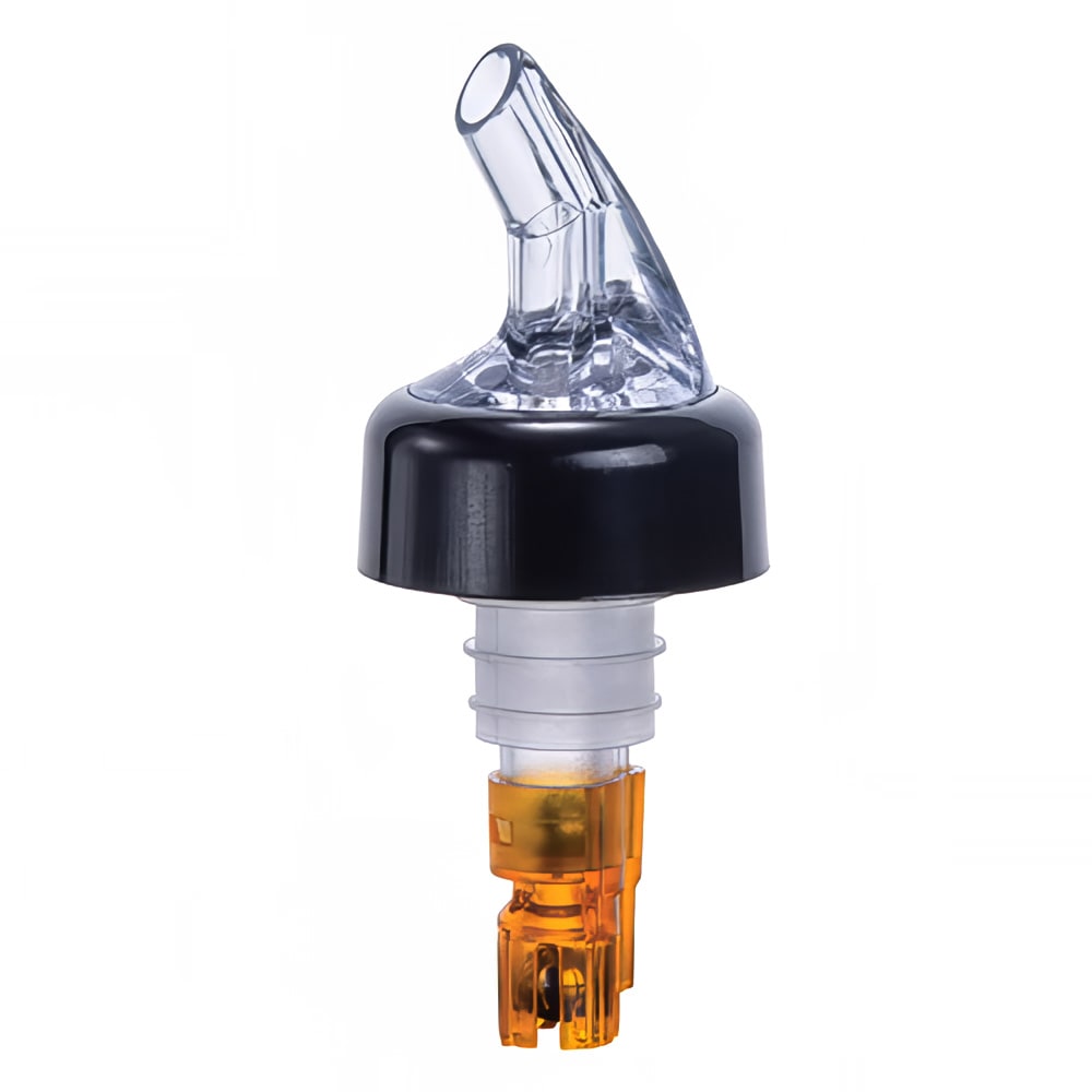 Winco PPA-050 1/2 oz Measuring Pourer w/ Black Collar & Inside Ball Bearing, Orange Tail