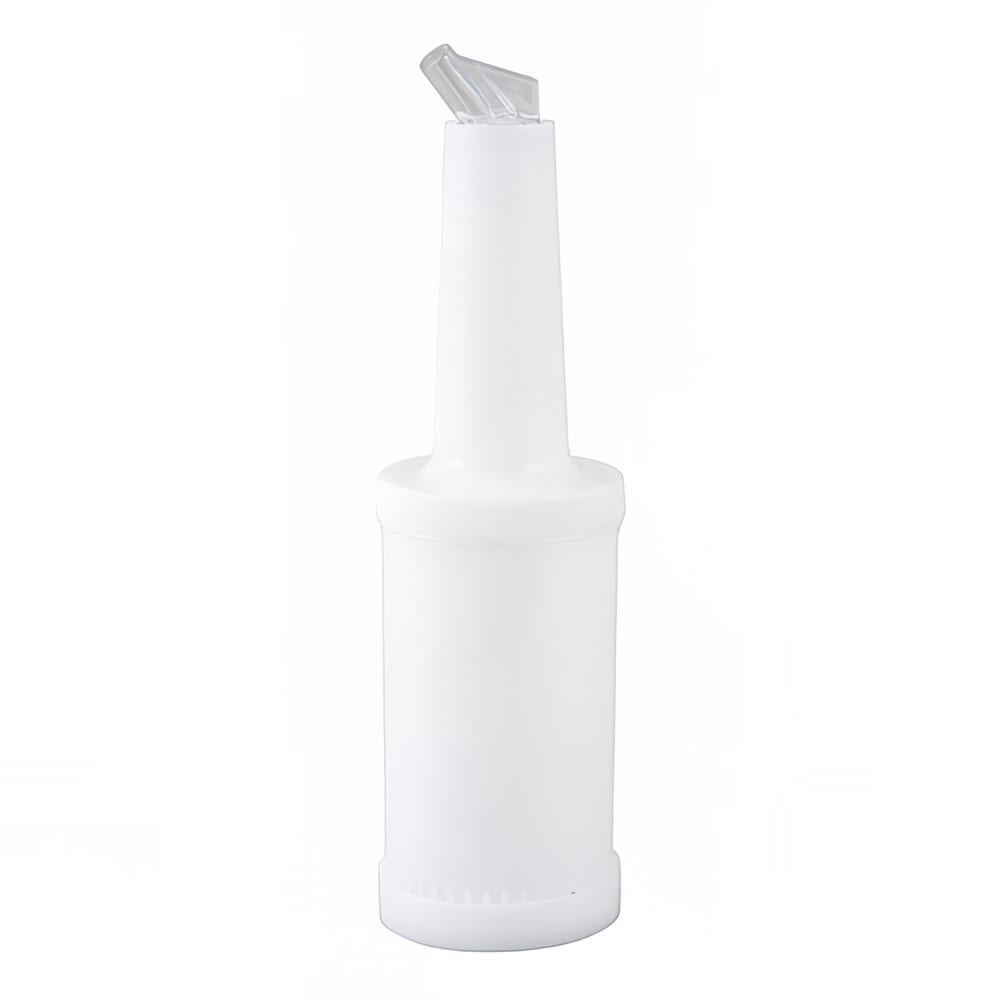 Winco PPB-2W 2 qt Liquor & Juice Multi Pour w/ White Spout & Lid