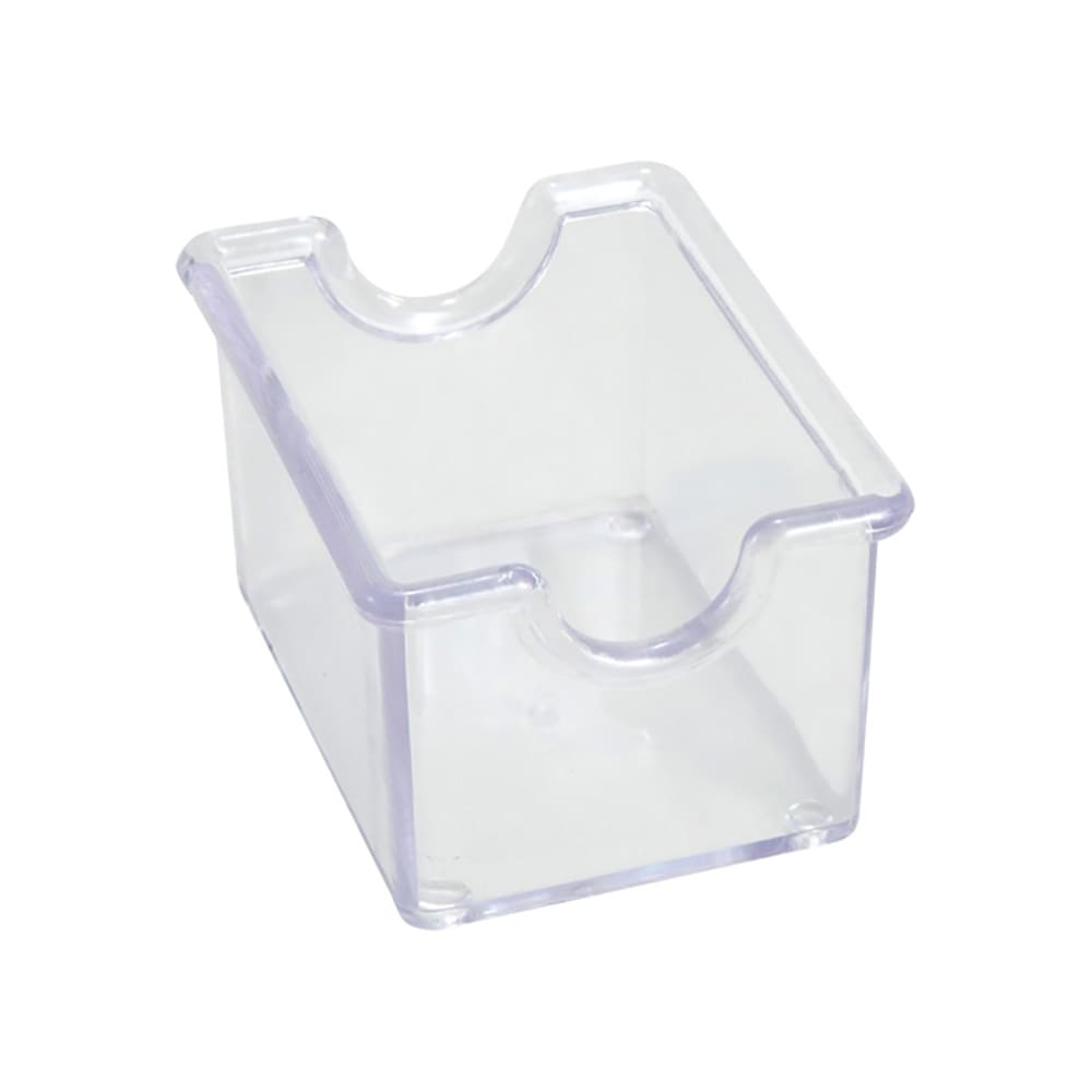 Winco PPH-1C Rectangular Sugar Caddy - Plastic, Clear