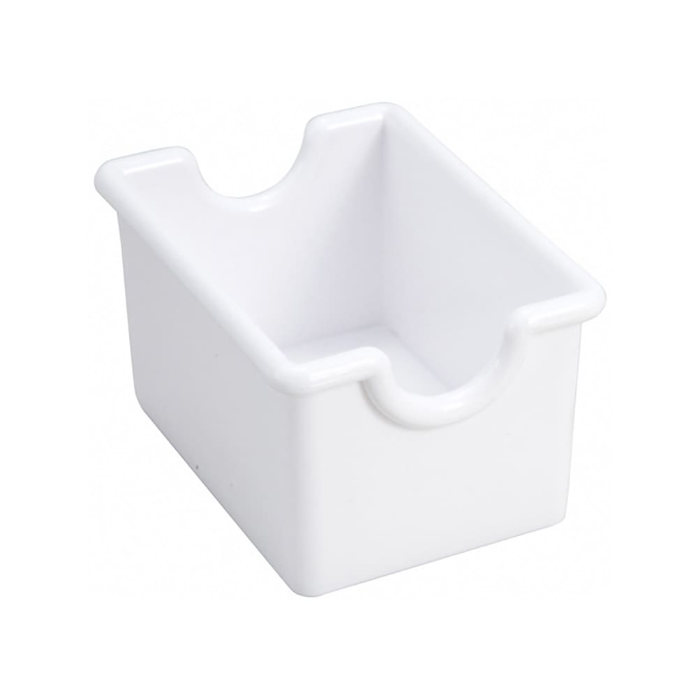 Winco PPH-1W Rectangular Sugar Caddy - Plastic, White