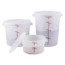 Winco PPRC-1222C Round Cover for 12, 18 & 22 qt Storage Containers - Polypropylene, White thumbnail 2