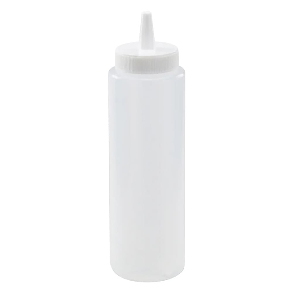 Winco PSB-08C 8 oz Plastic Squeeze Bottle, Clear