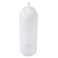 Winco PSB-08C 8 oz Plastic Squeeze Bottle, Clear thumbnail 3