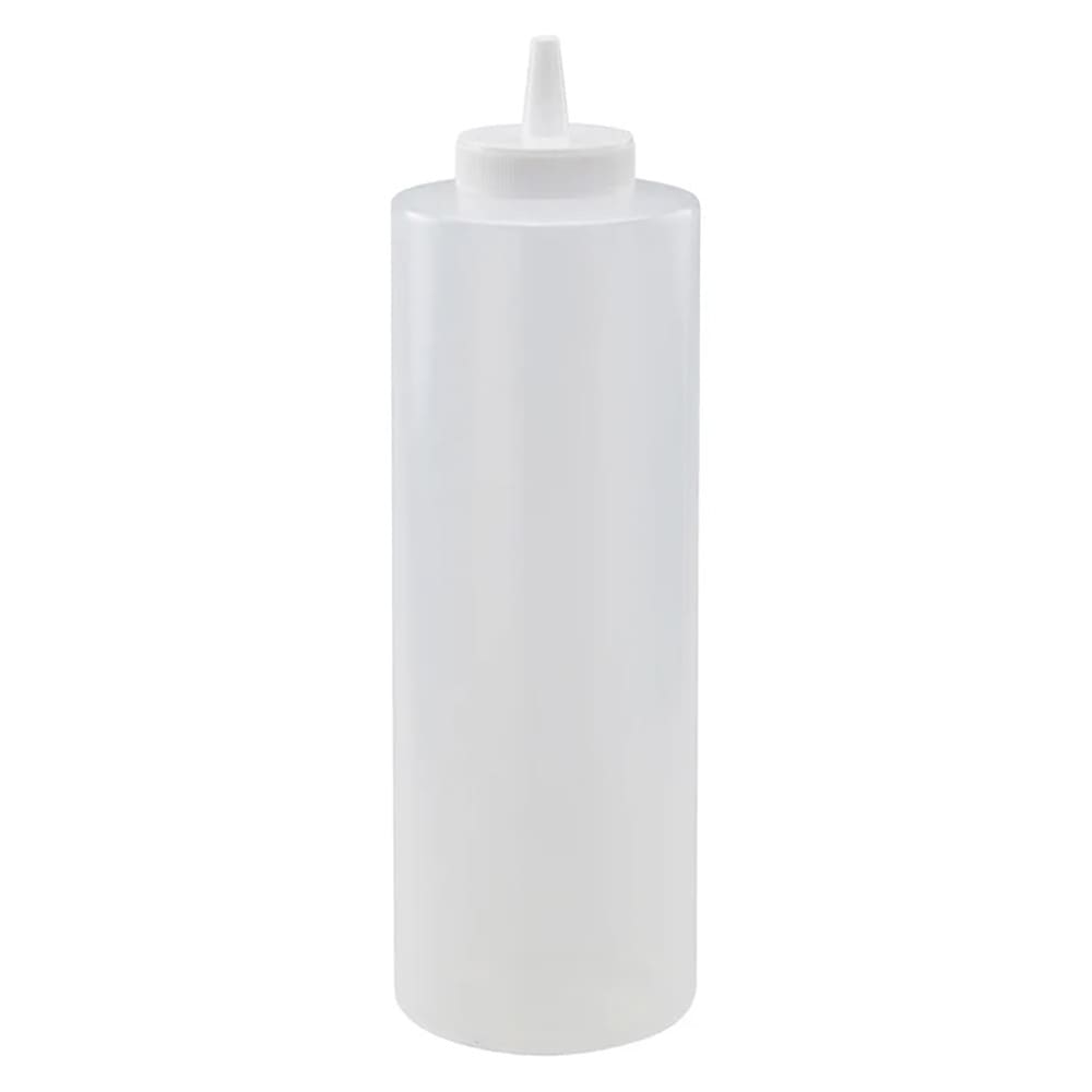 Winco PSB-24C 24 oz Plastic Squeeze Bottle, Clear