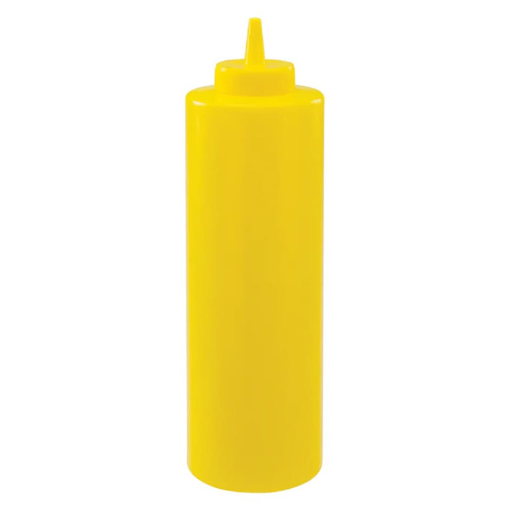 Winco PSB-24Y 24 oz Plastic Squeeze Bottle, Yellow