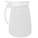 Winco PSUD-48 48 oz Cylindrical Dripcut Server - White Plastic, White Plastic Top thumbnail 3