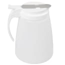 Winco PSUD-48 48 oz Cylindrical Dripcut Server - White Plastic, White Plastic Top thumbnail 5