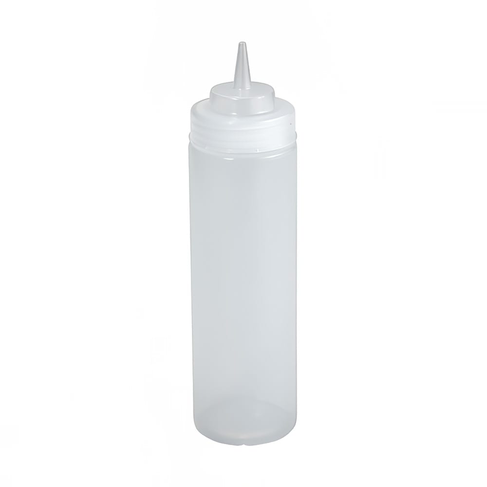 Winco PSW-12 12 oz Wide Mouth Squeeze Bottle, Plastic, Clear