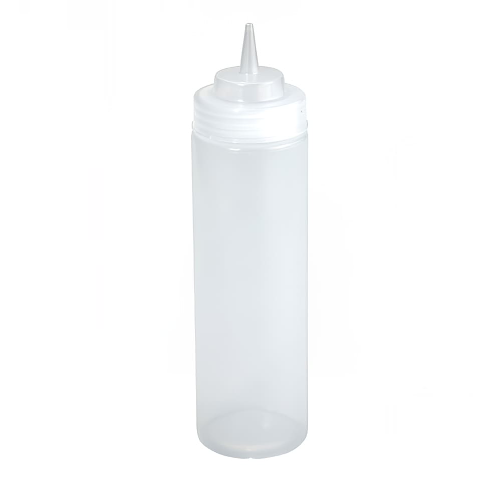 Winco PSW-16 16 oz Wide Mouth Squeeze Bottle, Plastic, Clear