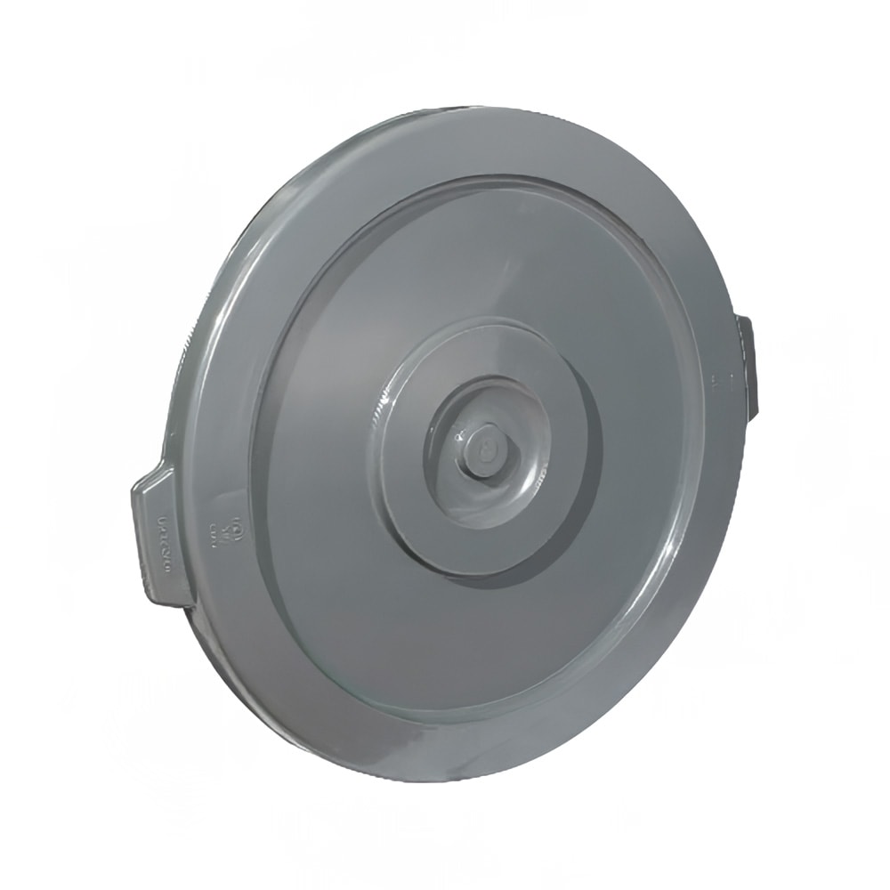 Winco PTCL-32 Round Flat Trash Can Lid - Plastic, Gray