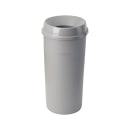 Winco PTCR-22G 22 Gallon Round Trash Can - Plastic, Gray thumbnail 2