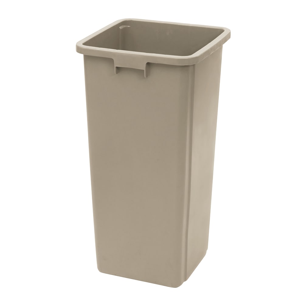Winco PTCS-23BE 23 gal Square Trash Can - Plastic, Beige