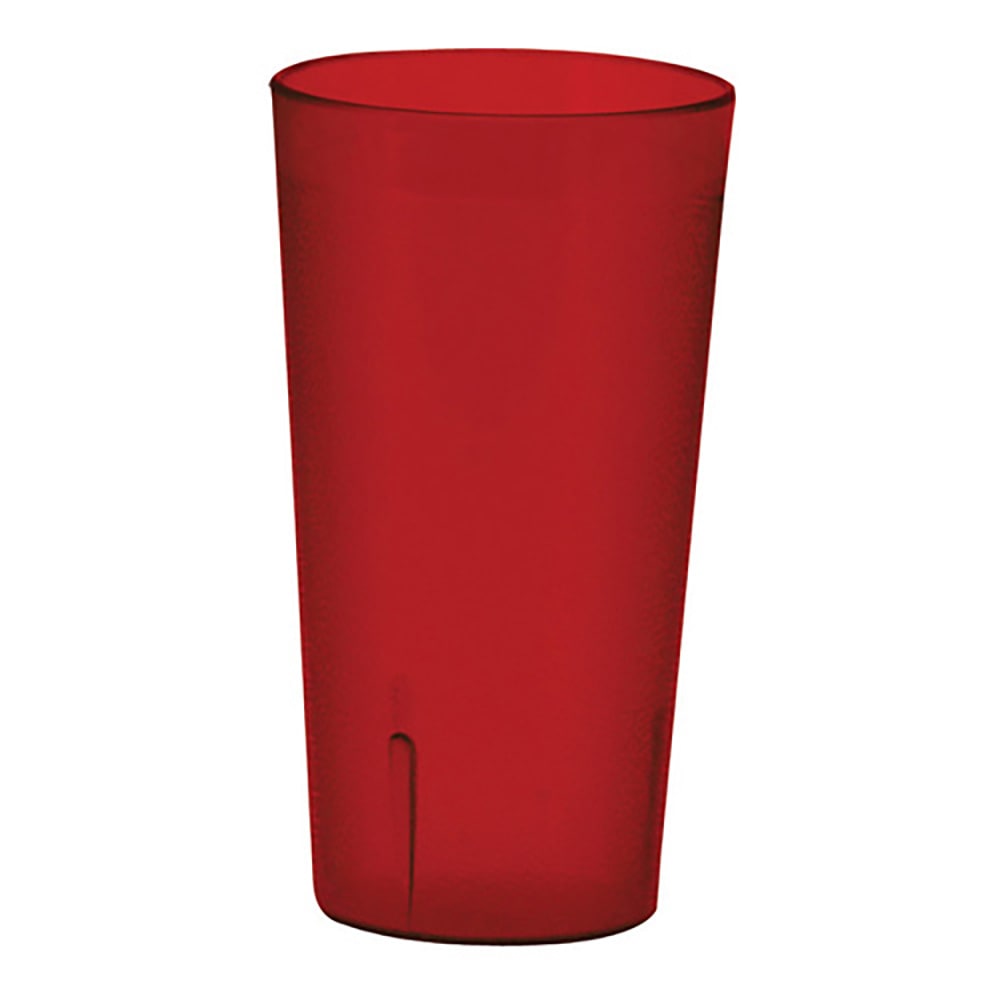 Winco PTP-05R 5 oz Red Pebbled Plastic Tumbler