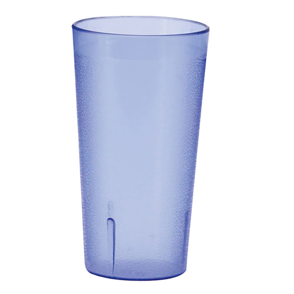 Winco PTP-12B 12 oz Blue Pebbled Plastic Tumbler