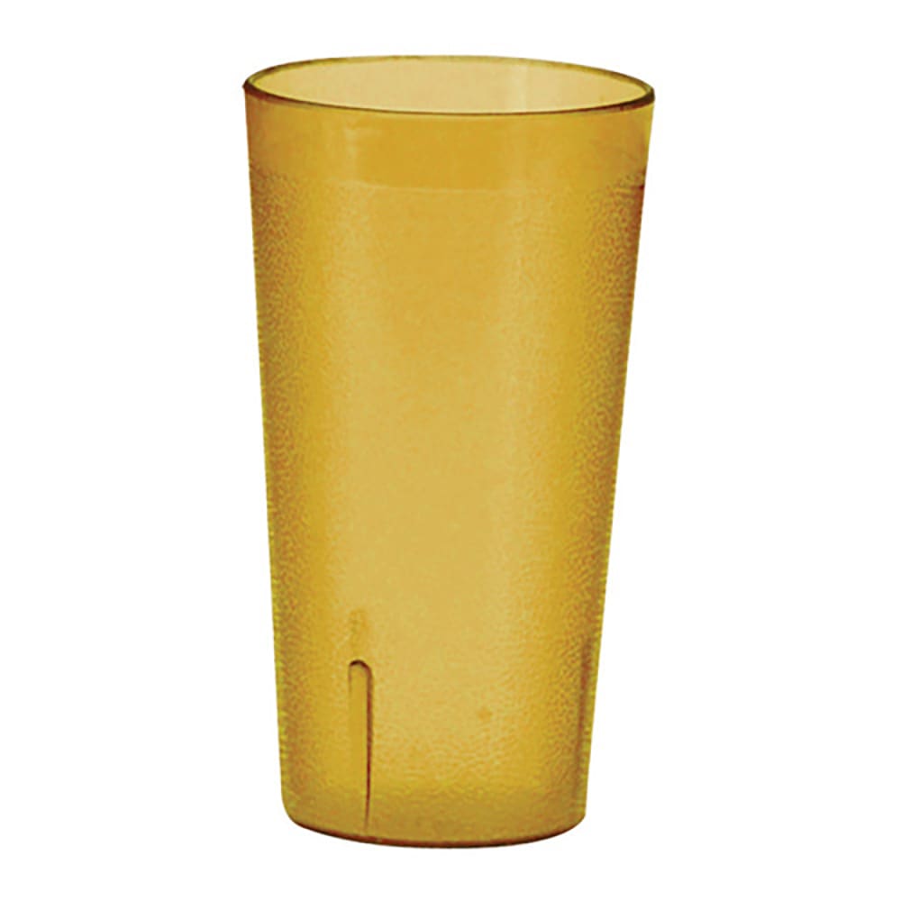 Winco PTP-16A 16 oz Amber Pebbled Plastic Tumbler