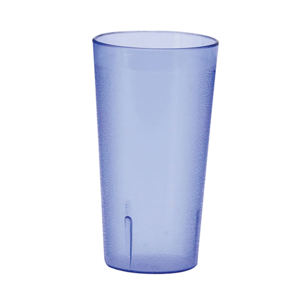 Winco PTP-16B 16 oz Blue Pebbled Plastic Tumbler