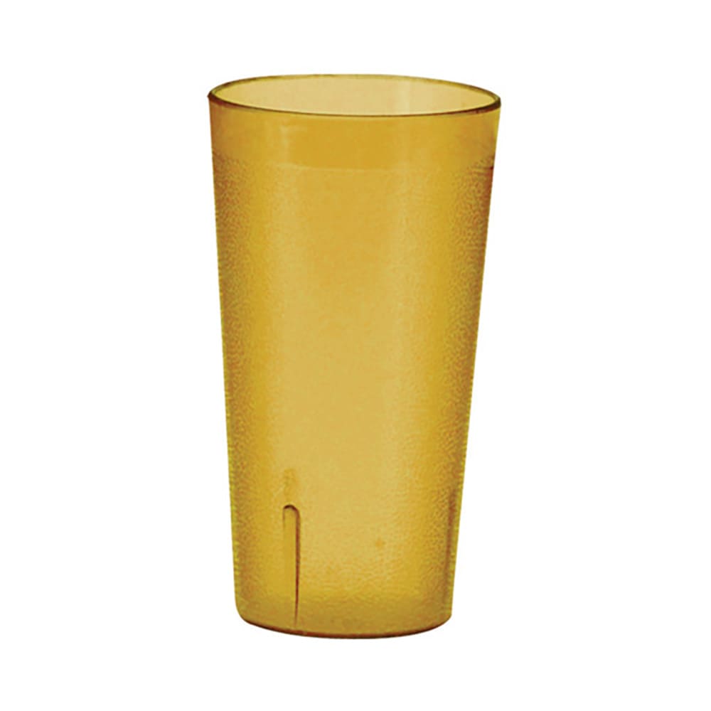 Winco PTP-32A 32 oz Amber Pebbled Plastic Tumbler