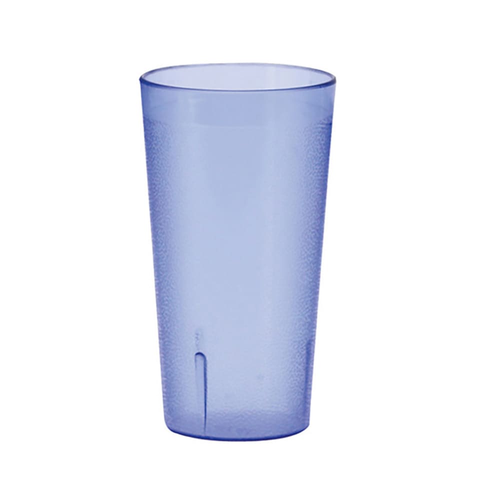 Winco PTP-32B 32 oz Blue Pebbled Plastic Tumbler