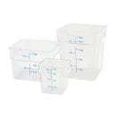 Winco PTSC-8 8 qt Square Food Storage Container - Translucent thumbnail 2