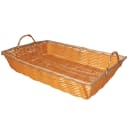 Winco PWBN-16B Oblong Woven Basket w/ Handle, 16 x 11 x 3", Poly, Natural thumbnail 2