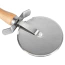 Winco PWC-4 4" Pizza Cutter w/ Wood Handle, Stainless Steel thumbnail 3