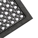 Winco RBM-35K Anti Fatigue Floor Mat w/ Beveled Edges, Rubber, 3' x 5' x  1/2", Black thumbnail 5