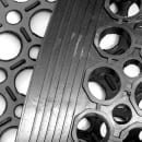 Winco RBM-35K Anti Fatigue Floor Mat w/ Beveled Edges, Rubber, 3' x 5' x  1/2", Black thumbnail 6