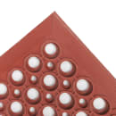 Winco RBM-35R Grease Proof Floor Mat w/ Beveled Edges, Rubber, 3' x 5' x  1/2", Red thumbnail 5