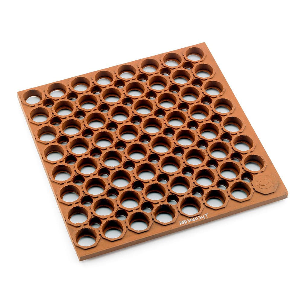 Winco RBMH-35R-R Anti Fatigue Floor Mat - 3' x 5', Rubber, Red