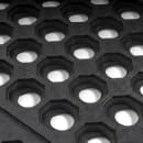 Winco RBMI-33K Rubber Floor Mat, Anti Fatigue, Interlocking, 3' x 3' x 1/2", Black thumbnail 2
