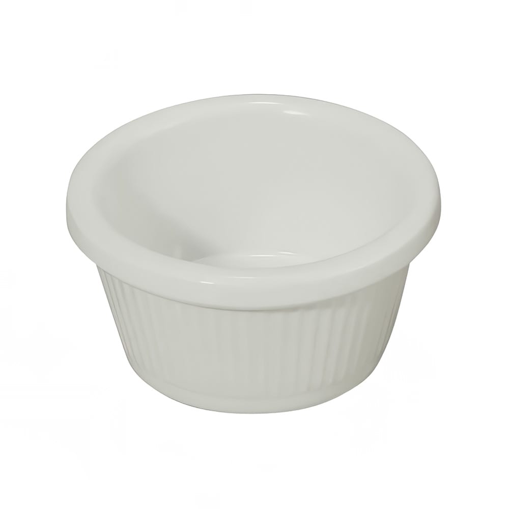 Winco RFM-2W 2 oz Fluted Ramekin, Melamine, White