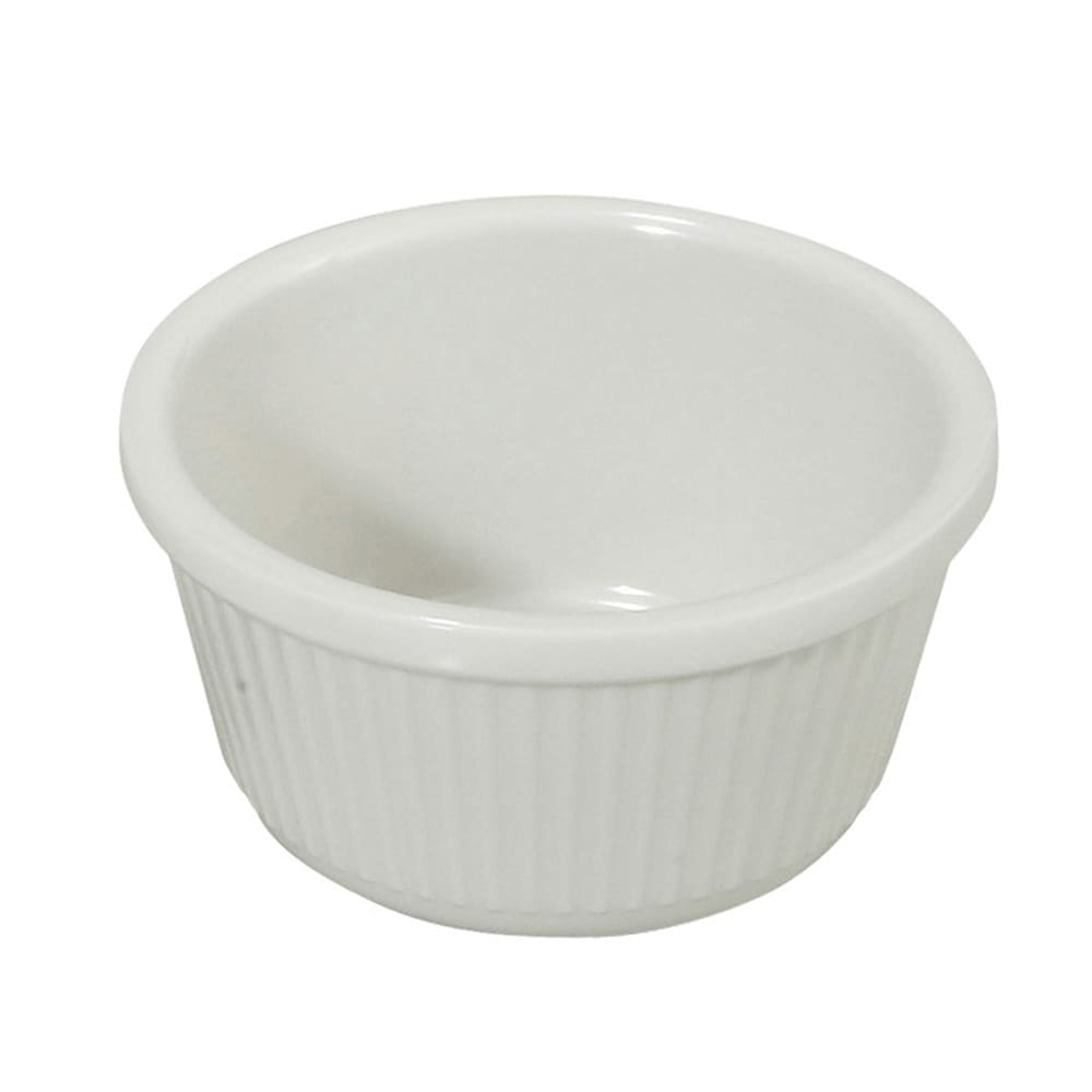 Winco RFM-4W 4 oz Fluted Melamine Ramekin, White