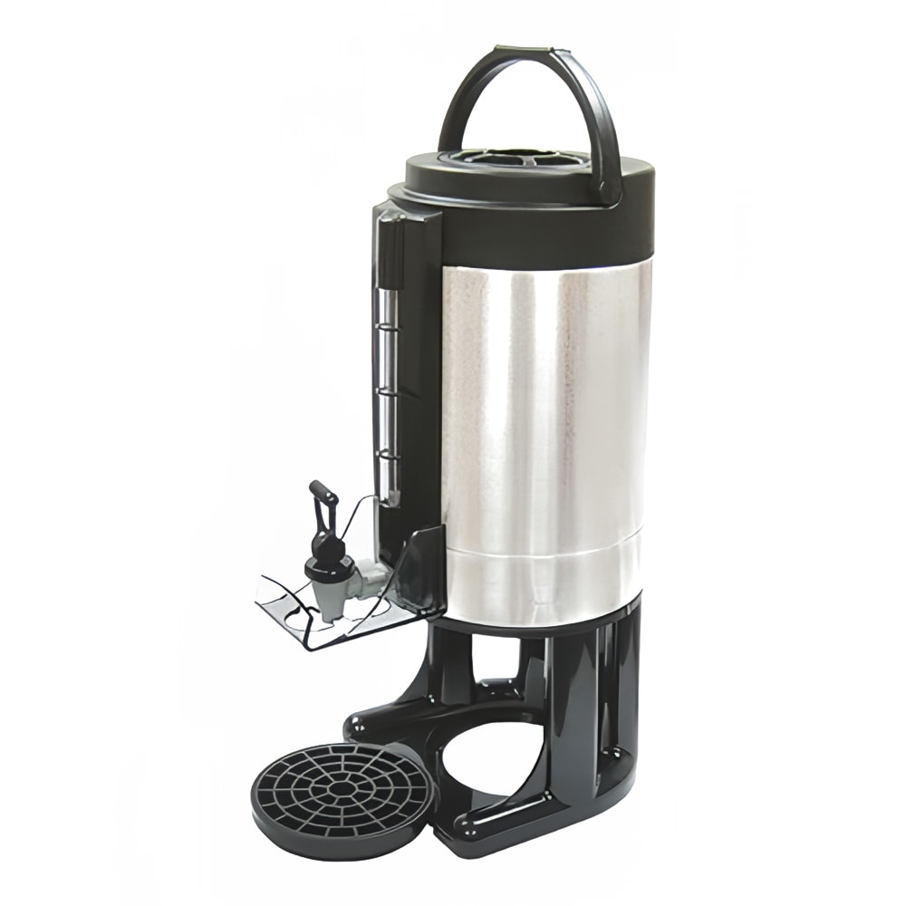 Winco SBD-1.5 5 7/10 Liter Thermal Gravity Server w/ Base, Stainless Steel Liner