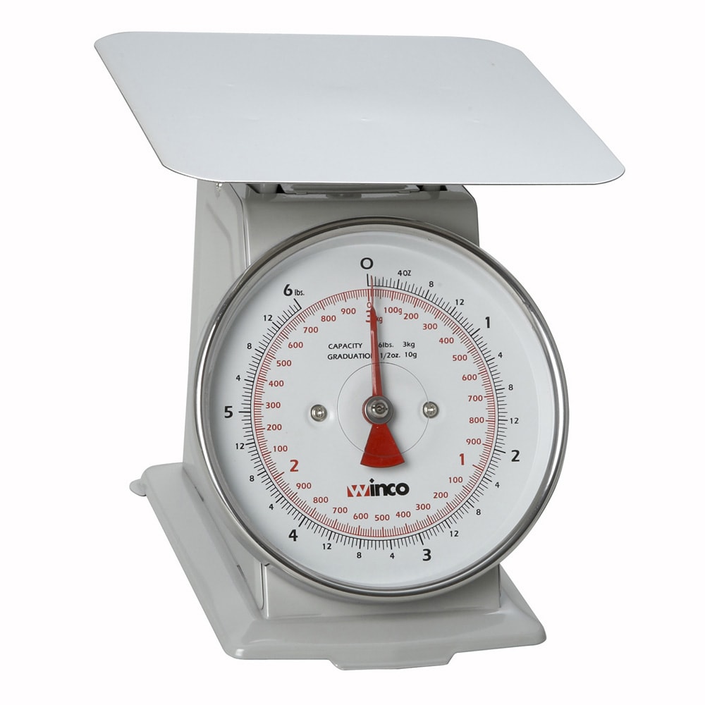 Winco SCAL-66 Scale, 6 1/2"Dial, 6 lb x 1/2 oz Graduation