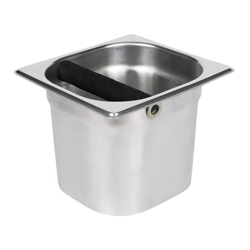 Winco SCD-5 Coffee Knock Box, 6 89/100 x 6 3/10" x 5 1/5" , Stainless