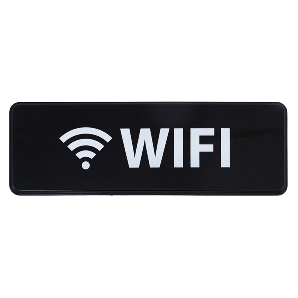 Winco SGN-330 WiFi Sign - 3" x 9", Black