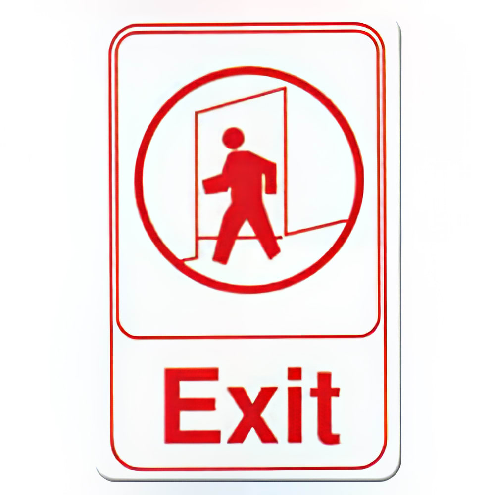 Winco SGN-681W Exit Sign - 6" X 9", White