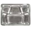 Winco SMT-2 Stainless Rectangular Tray w/ (6) Compartments, 15 1/2" x 11 1/2" thumbnail 2