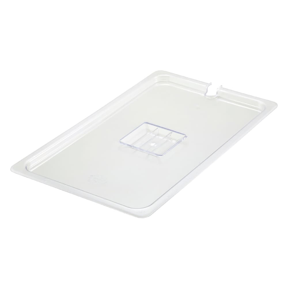 Winco SP7100C Poly-Ware Food Pan Cover, 1/1 Size, Slotted, Polycarbonate