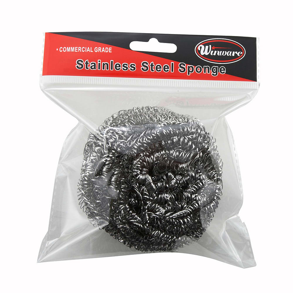 Winco SPG-50 50g Scouring Sponge, Stainless Steel